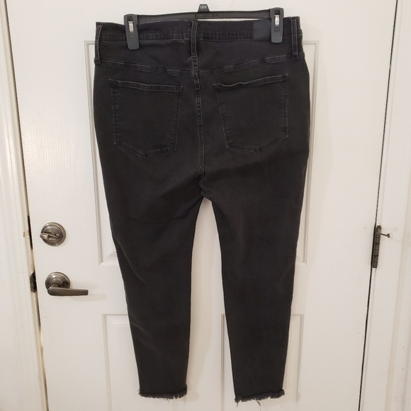 Madewell high rise button fly raw hem skinny jeans - Picture 4 of 10